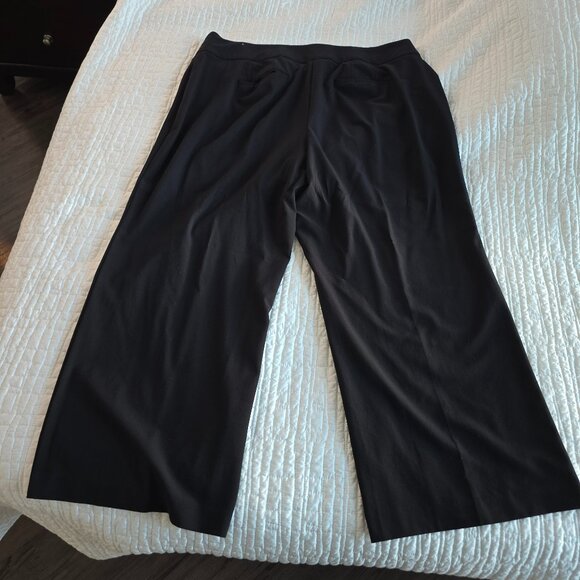 Lane Bryant The Allie Wide Leg Pants Tailored Stretch Womens Size 24R - Black - Picture 4 of 14